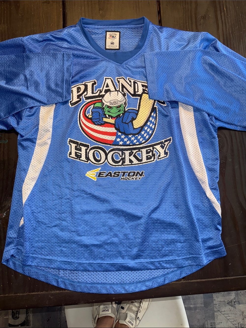 Easton Blue Kids Hockey Jersey with Planets Graphic